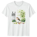 Robin Bird Watercolor Animals Graphic Mens Womens Tee Nature Gift