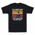 Man Boobs Playing Men's A Simple I'm Cotton And Vintage I T-Shirt Golf Like