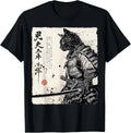 Samurai Cat Japanese Art Anime Gifts Men Women Kid Graphic  unisex T-Shirt