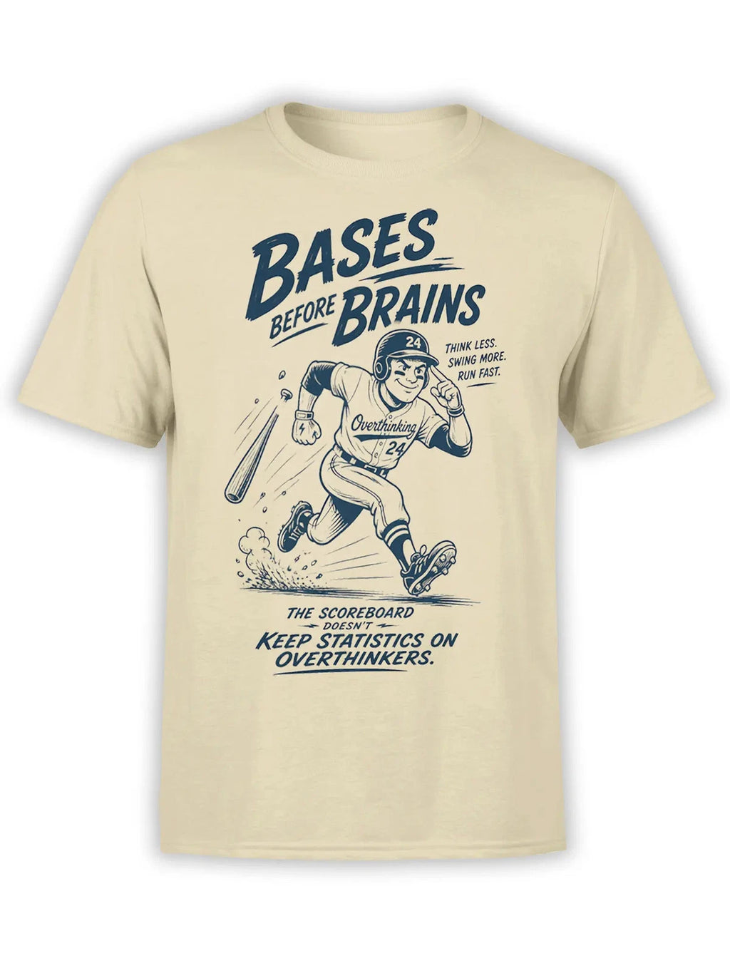 Overthinking Slugger Baseball T-Shirt | Unisex