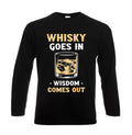 Whiskey Goes In Wisdom Comes Out Whiskey Cool Funny Men's Longsleeve Tee Top