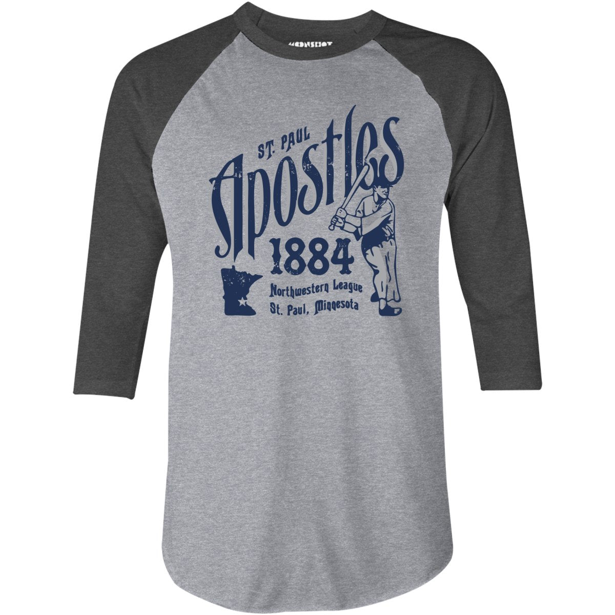 Saint Paul Apostles - Minnesota - Vintage Defunct Baseball Teams - 3/4 Sleeve Raglan