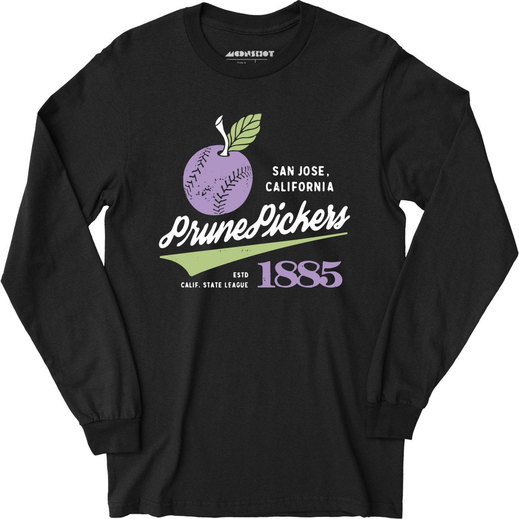 San Jose Prune Pickers - California - Vintage Defunct Baseball Teams - Long Sleeve