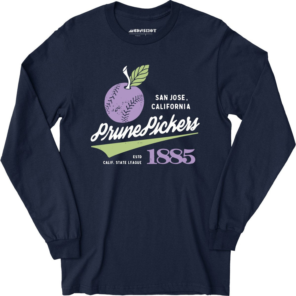 San Jose Prune Pickers - California - Vintage Defunct Baseball Teams - Long Sleeve