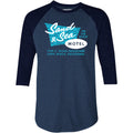 Sand & Sea Motel - Long Beach, CA - Vintage Motel - 3/4 Sleeve Raglan