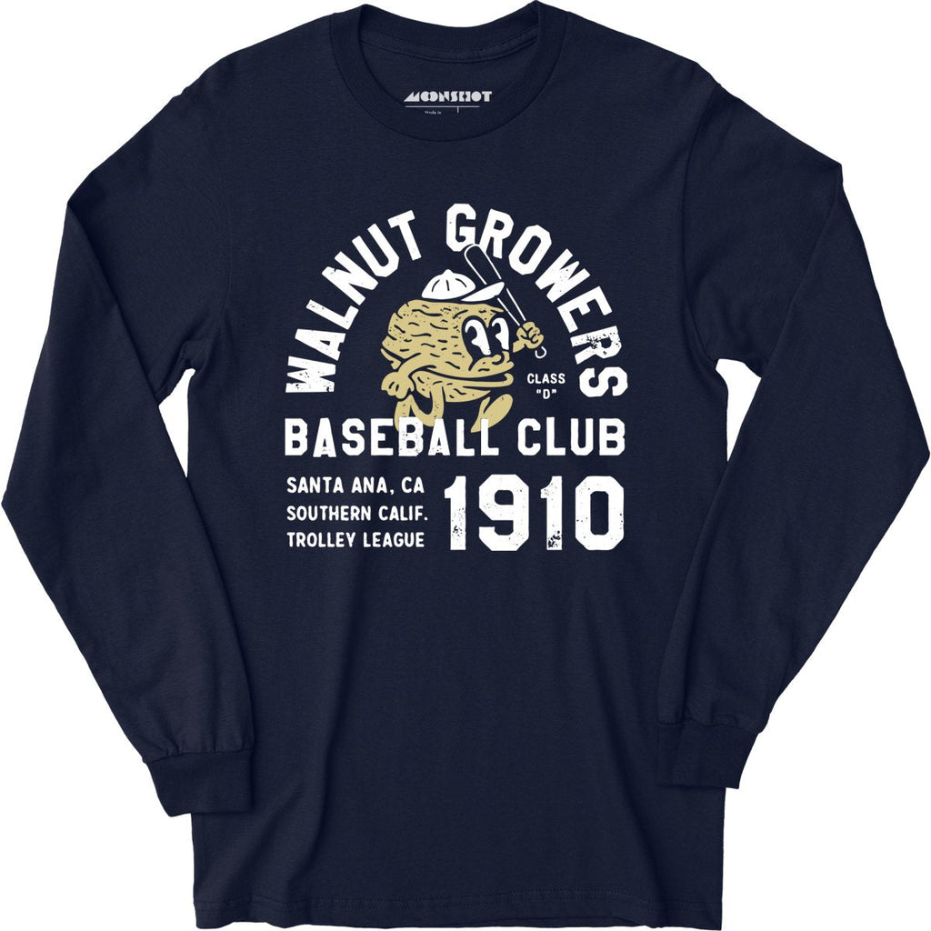 Santa Ana Walnut Growers - California - Vintage Defunct Baseball Teams - Long Sleeve