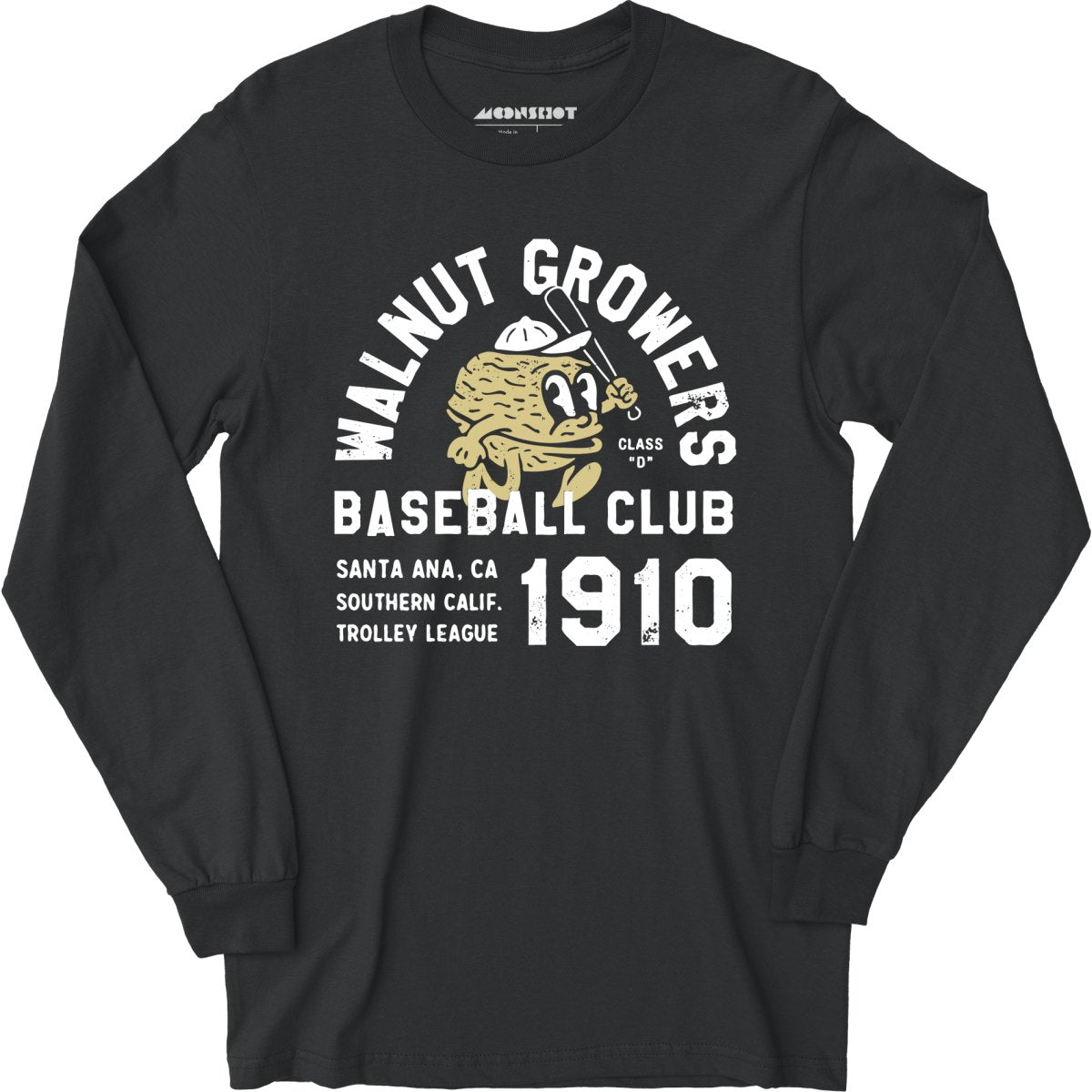 Santa Ana Walnut Growers - California - Vintage Defunct Baseball Teams - Long Sleeve