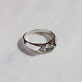 Silver CZ Bezel Ring