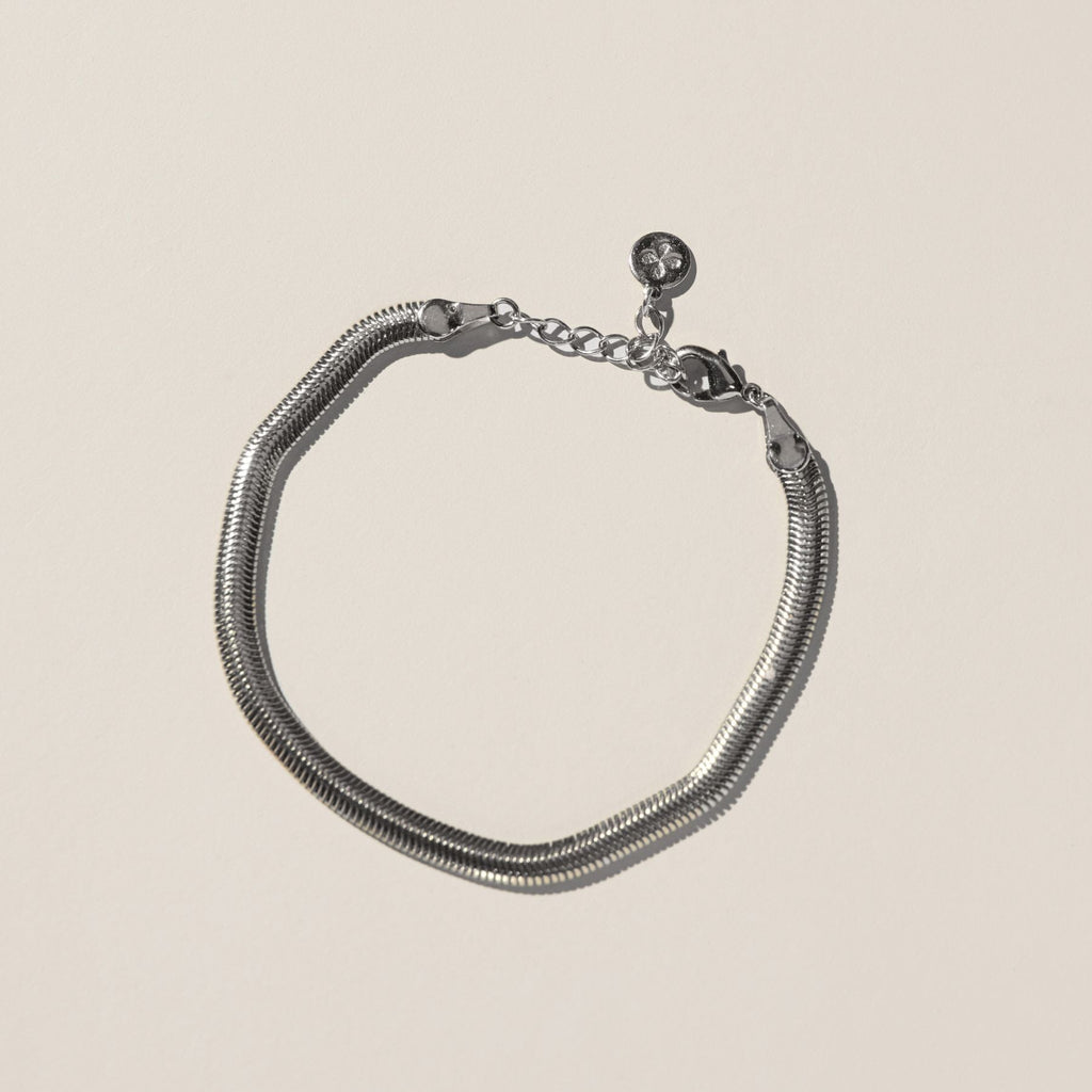 Silver Herringbone Bracelet