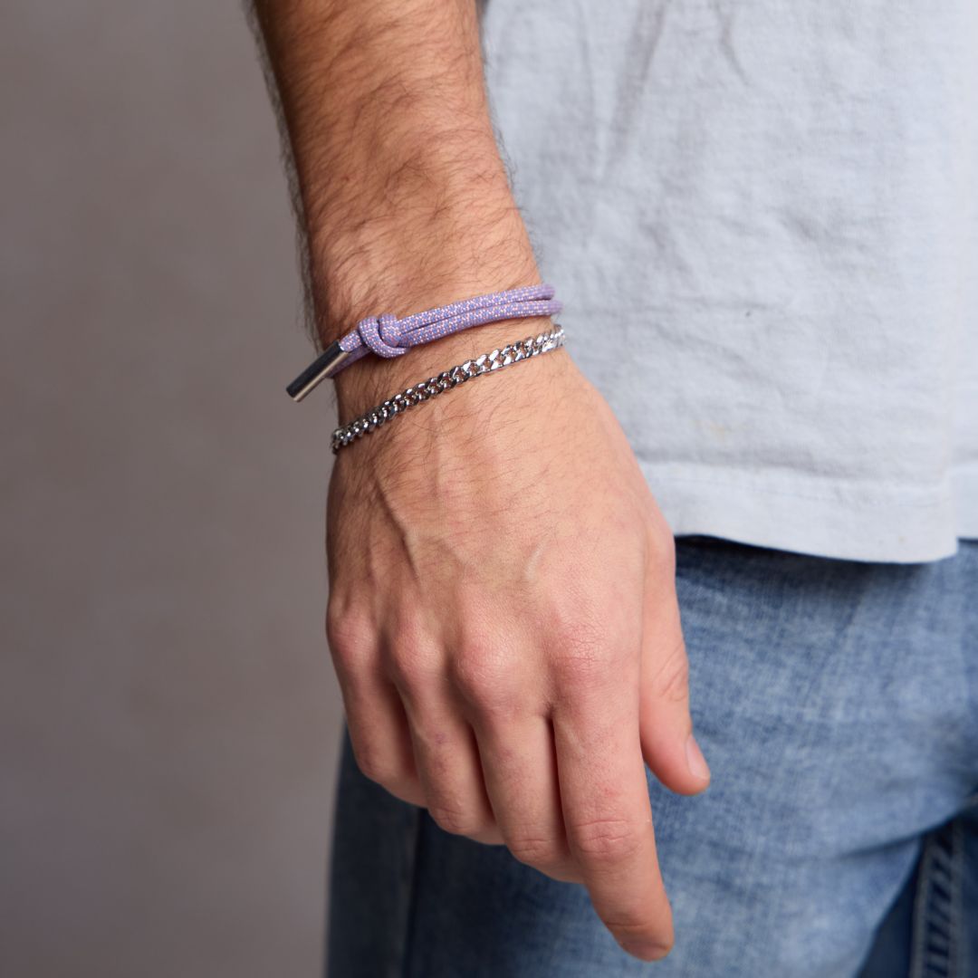 Silver Men's Curb Chain Bracelet