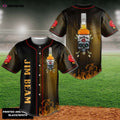 Skull With Jim Beam Baseball Jersey - Aopprinter