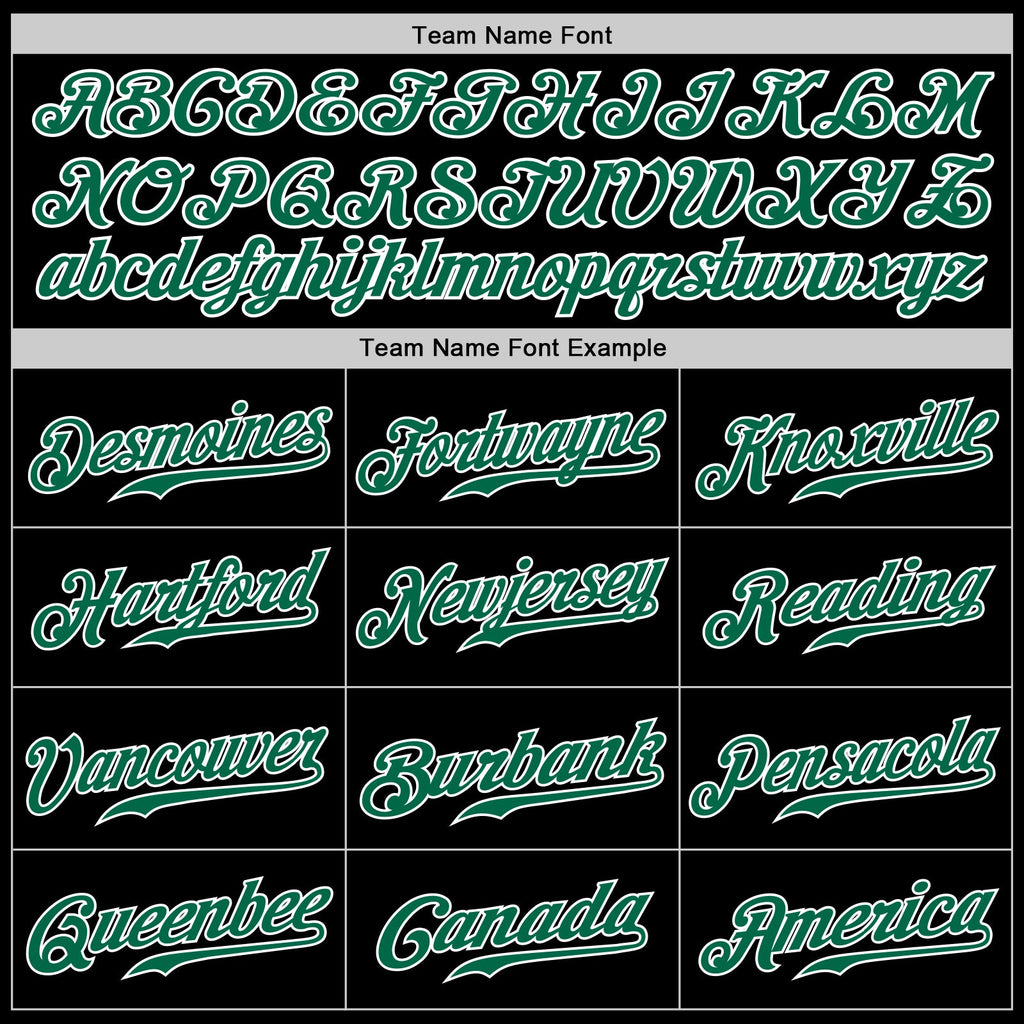 Custom Black Kelly Green-Pink Authentic Split Fashion Baseball Jersey
