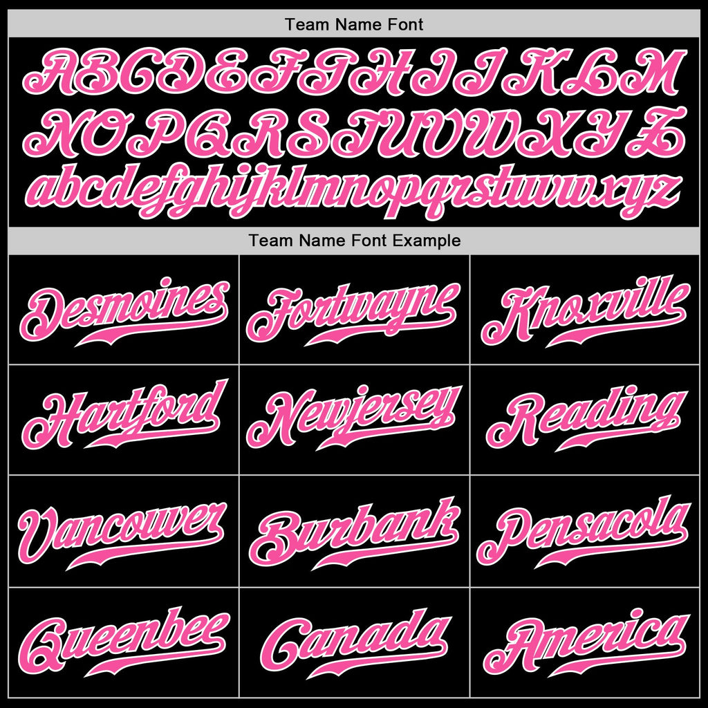 Custom Black Pink-Purple Authentic Split Fashion Baseball Jersey