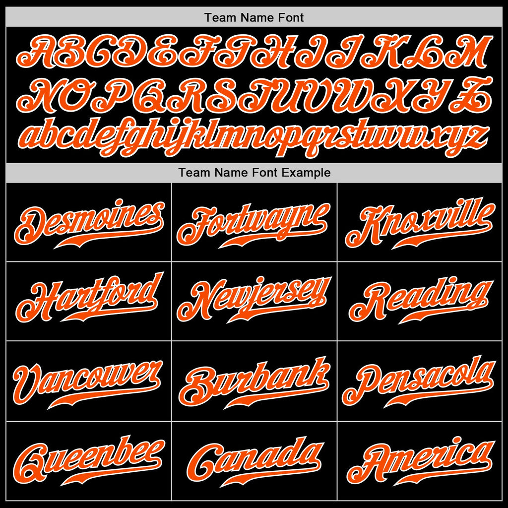 Custom Black Orange-Kelly Green Authentic Split Fashion Baseball Jersey