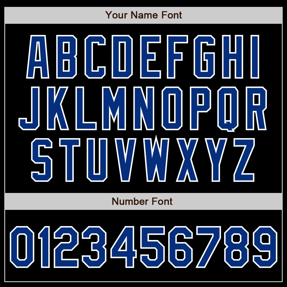 Custom Black Royal-Light Blue Authentic Split Fashion Baseball Jersey