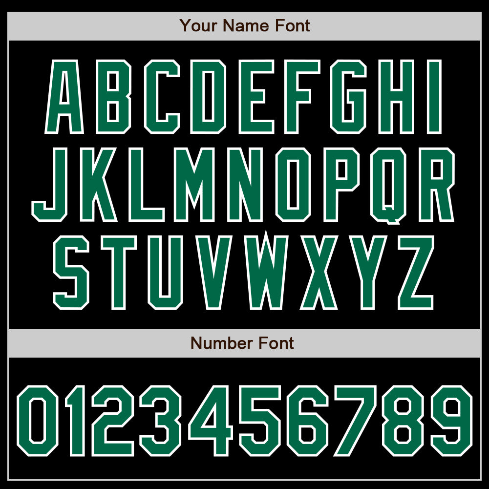 Custom Black Kelly Green-Light Blue Authentic Split Fashion Baseball Jersey