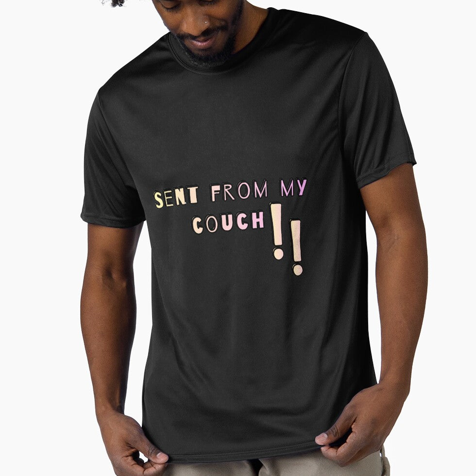 Sent from my couch ! pink Corporate Satire Design by GlistenStudio