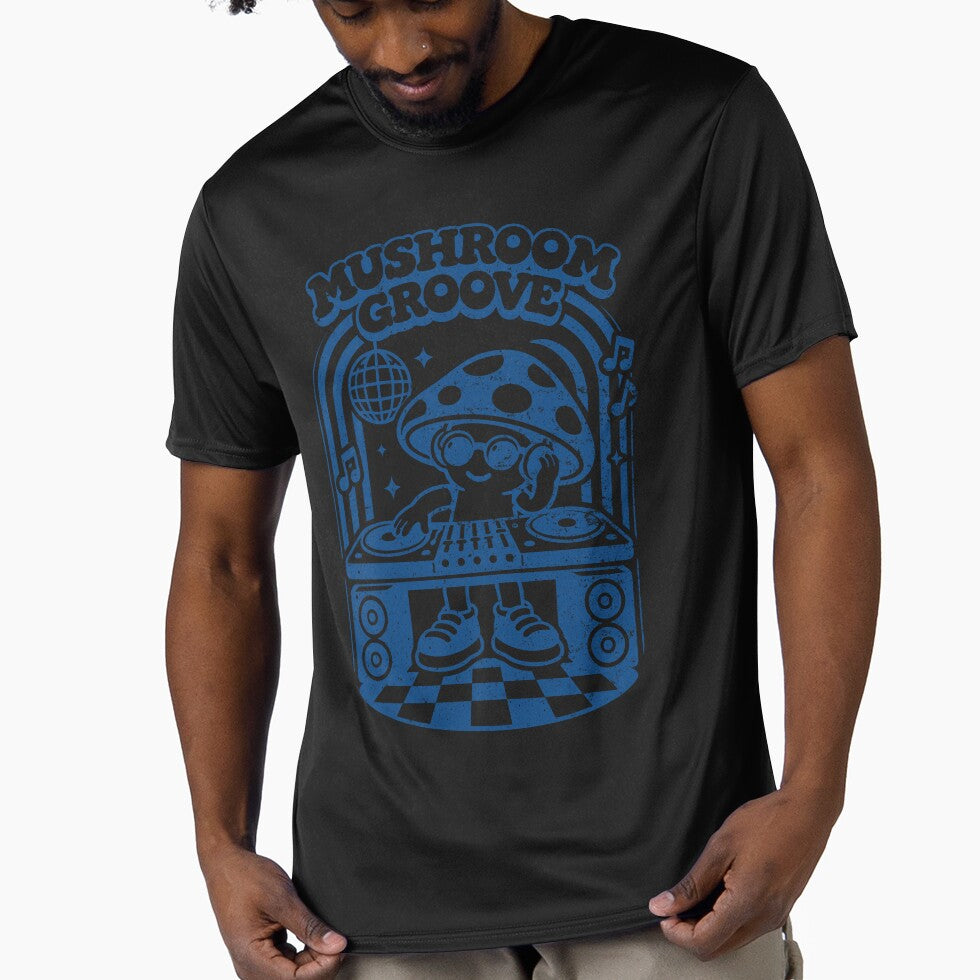 Mushroom Groove DJ Retro Music Vibes by CamaleonDesigns