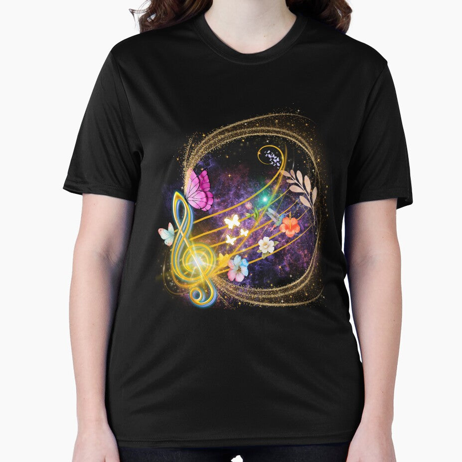 Eternal Melody: Cosmic Symphony and Flowers by Diseño que alegran tu día