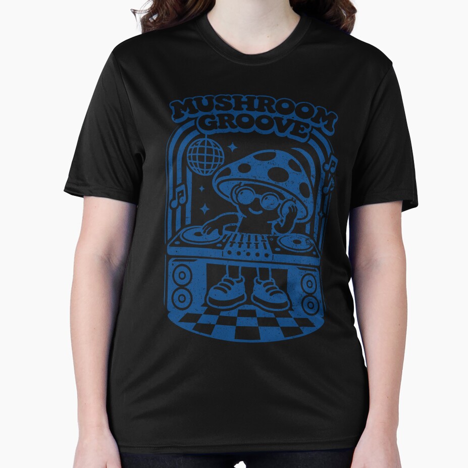 Mushroom Groove DJ Retro Music Vibes by CamaleonDesigns