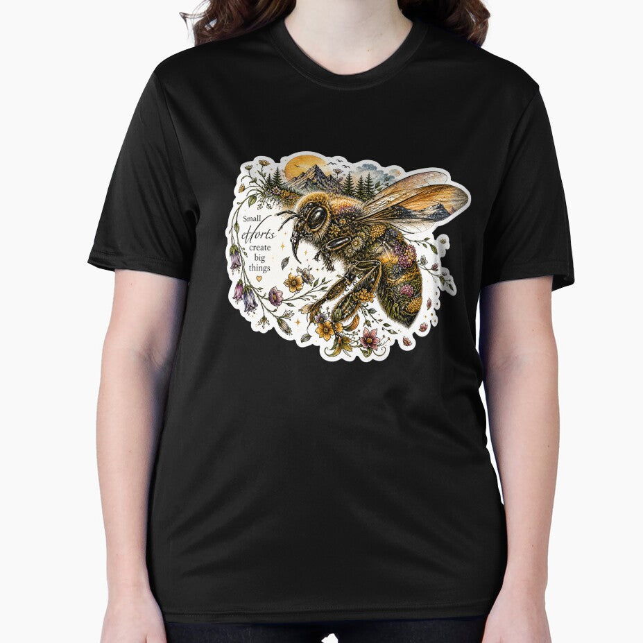 Motivational Bee Floral Artwork by DayStoreDesigns