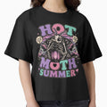Hot Moth Summer Skeleton Moth Goth T-Shirt – Pastel Gothic Luna Moth Tee by printedartgoods