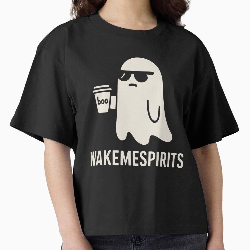 Sleepy Ghost Holding Boo Coffee Halloween Coffee Ghost with Boo Cup by Taans-Creation