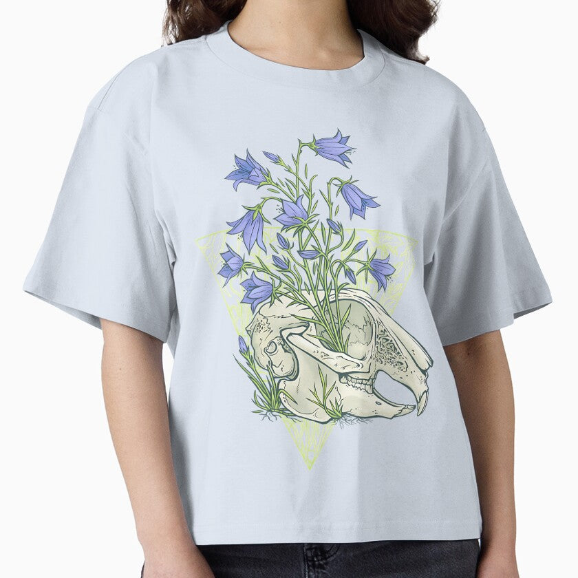 Harebells Animal Skull Botanical Illustration by vgggeirjpe25