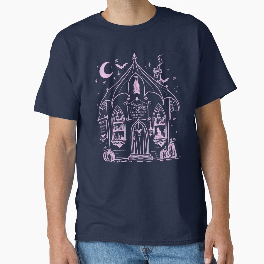 Dracula book shop Halloween art by BosskaDesign