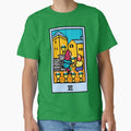 Wait, is this pixel art tarot? Green - Minor Arcana 'Six of Cups' (Design for T-shirt, stickers and other accessories) by Pixel Waite