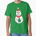 Snowman Holding Green Tree by Suzakara Designs