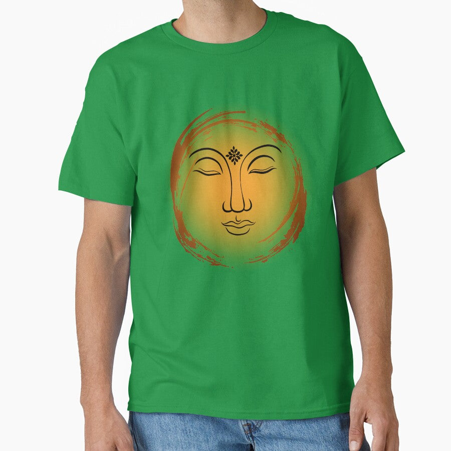 Inner Peace Celestial Sun Face | Boho Spiritual Minimalist Design by DonaFada