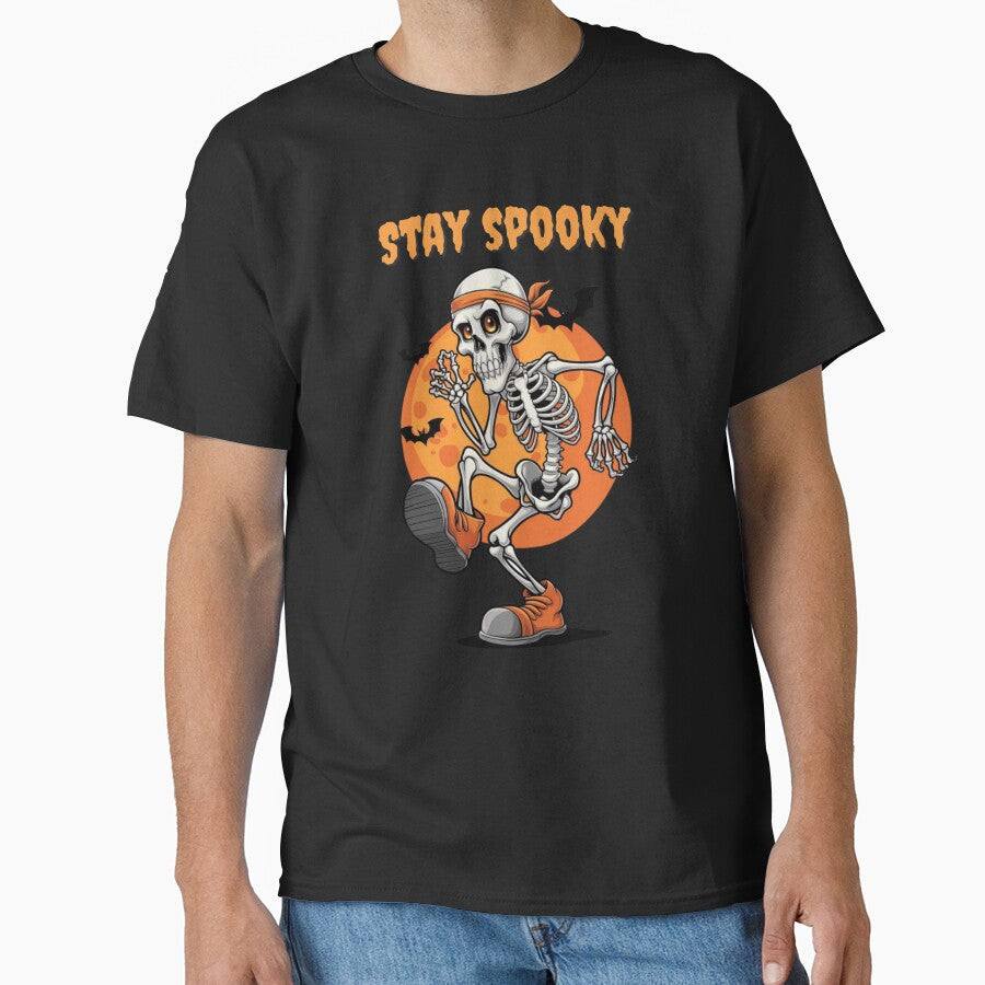 Funny Skeleton Halloween Music Lover Design by Tiatooty