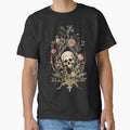 Dark Victorian Skull and Flowers by Enyr