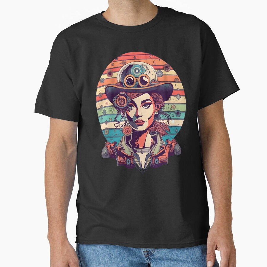 Steampunk female - retro sunset- Steampunk Art by Chaotic Joy