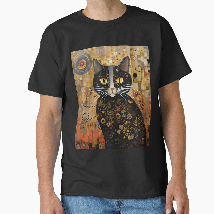 gustav klimt cat - Vintage Art Nouveau Style Painting Of A Cat Inspired By Gustav Klimt by beeene