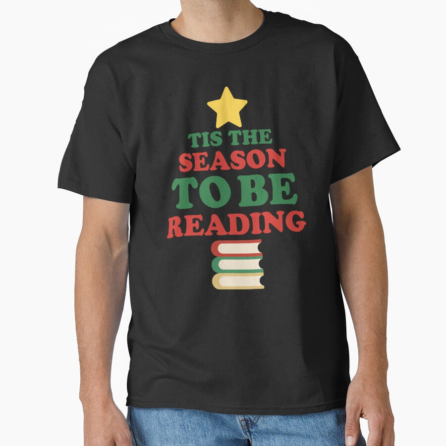Tis The Season To Be Reading - Book Lover Christmas Holiday Tree by Shape Snip Studio