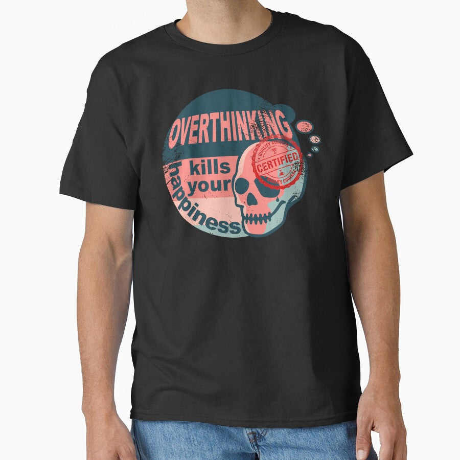 Certified Overthinker worn vintage | Overthinking kills your happiness Vintage Certified worn vintage by Skulls & Calaveras