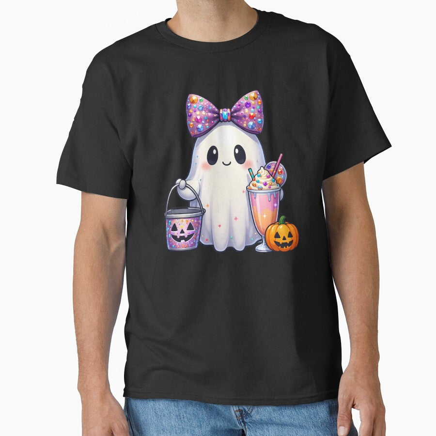 Cute Halloween Ghost | Spooky Kawaii Ghost T-Shirt by davincidigitalusa