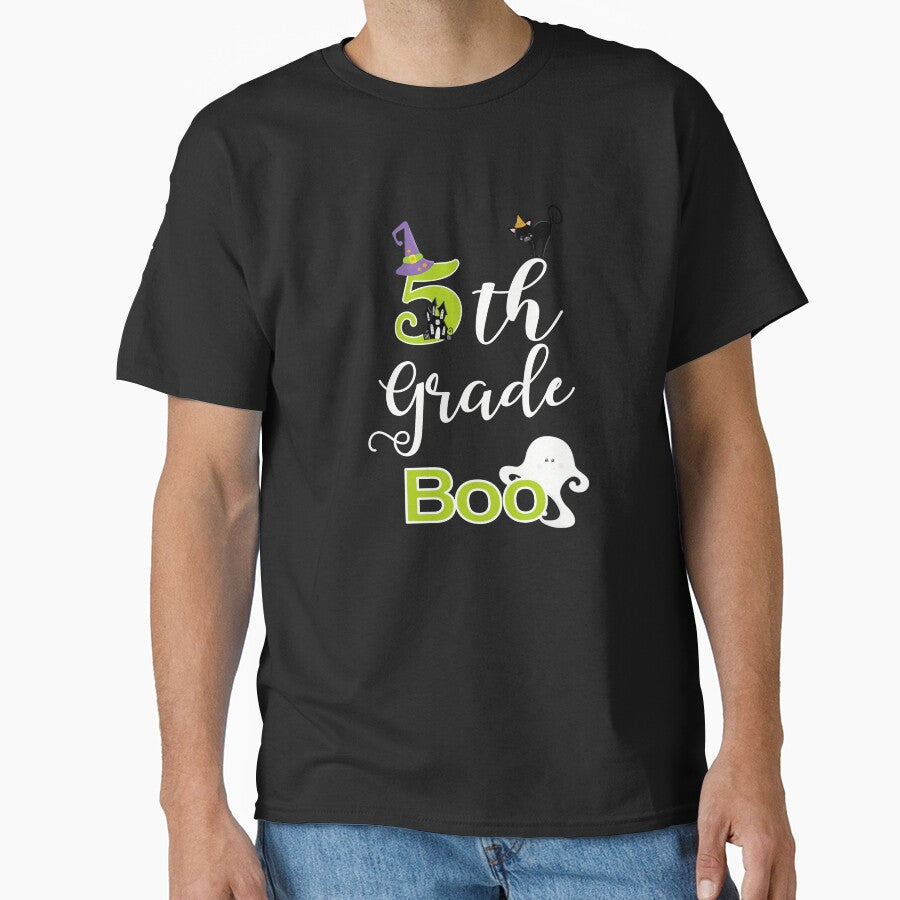 5th Grade   Halloween Cute Boo Ghost & Kitty Kid's Gift by Sapphire Star