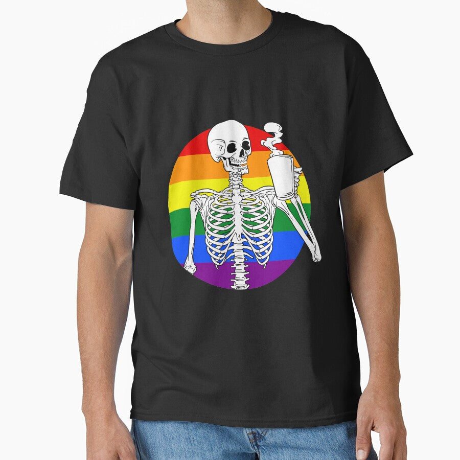 Halloween Skeleton Drinks Coffee Jersey by Manisma Road