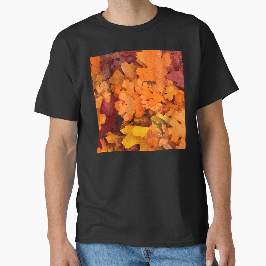 Autumn Pumpkin-Orange and Sunset-Red Spectacular Leaves Art Photo by DEC02