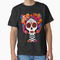 Colorful Catrina Marigold Sugar Skull Art by  Ojo de Lilith