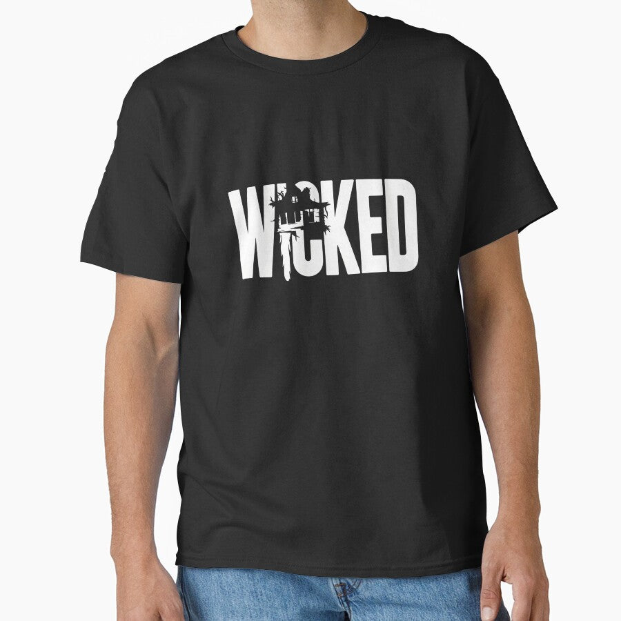 Wicked Haunted House Halloween Horror Typography Shirt by Raw Tigers