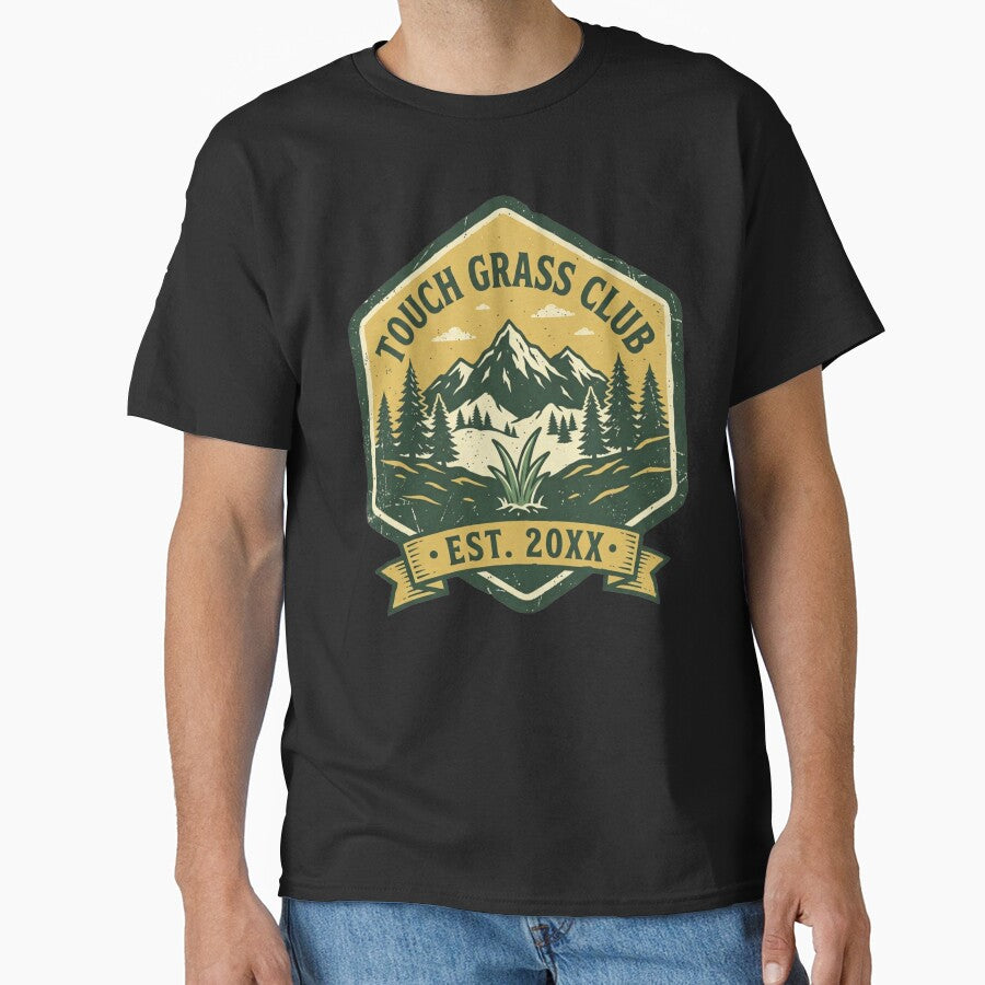 Touch Grass Club - Funny Hiking Camping Outdoor Nature Lover Design by 519xdesign