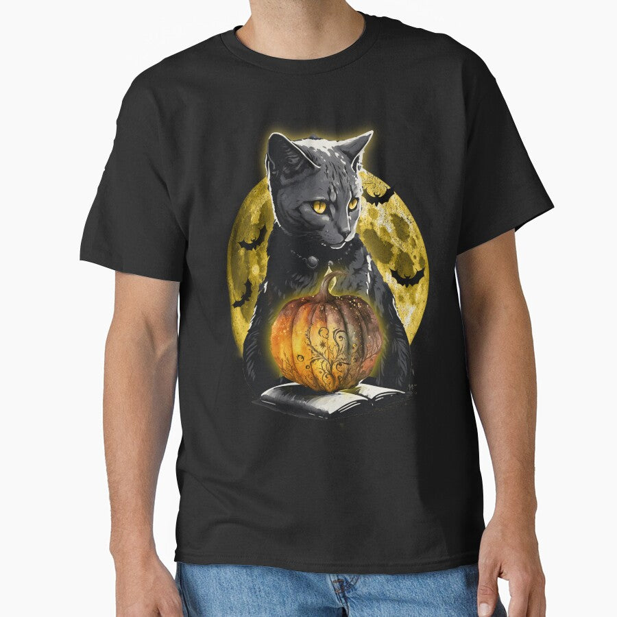 SPOOKY BLACK CAT PUMPKIN HALLOWEEN MOON BLACK CAT HALLOWEEN by tincho86tb