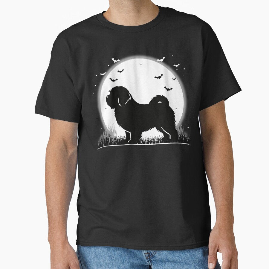Tibetan Terrier Dog – Halloween Moon Silhouette by The Real Life Symphony
