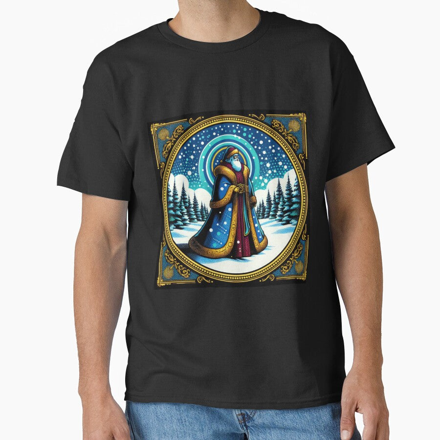 Christmas Vintage Winter Blue Santa Claus ,Christmas Santa Claus ,christmas retro,Christmas Vintage by Expressions-Sel