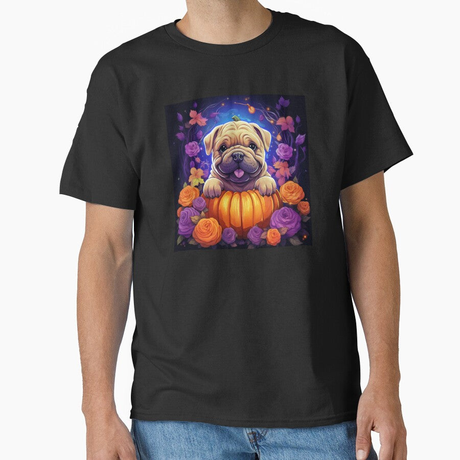 Spooktacular Paws Shar-Pei Dog inside a Pumpkin by HalloweenMStore