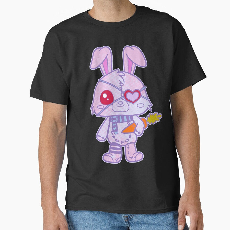 Pastel Goth Kawaii Bunny with Eyepatch by trishtuesday